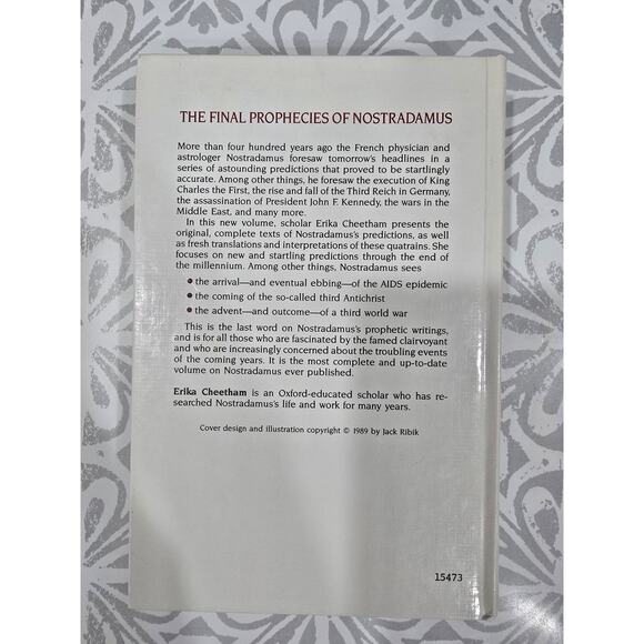 The Final Prophecies of Nostradamus – Erika Cheetham - Picture 2 of 11